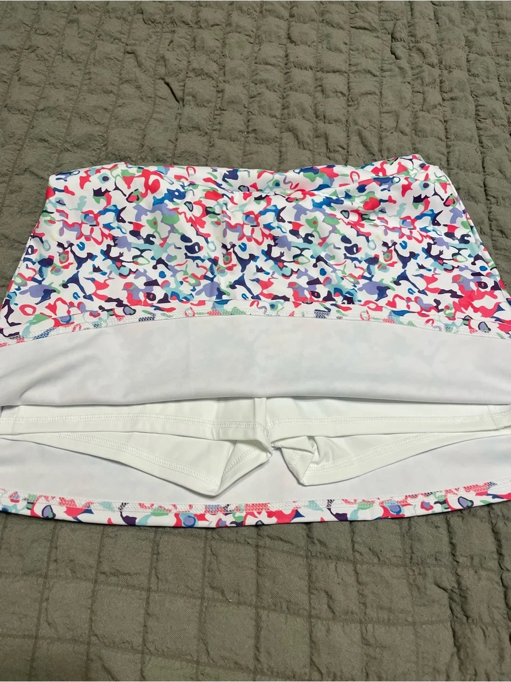 Floral Multicolor A-Line Skirt - White Base